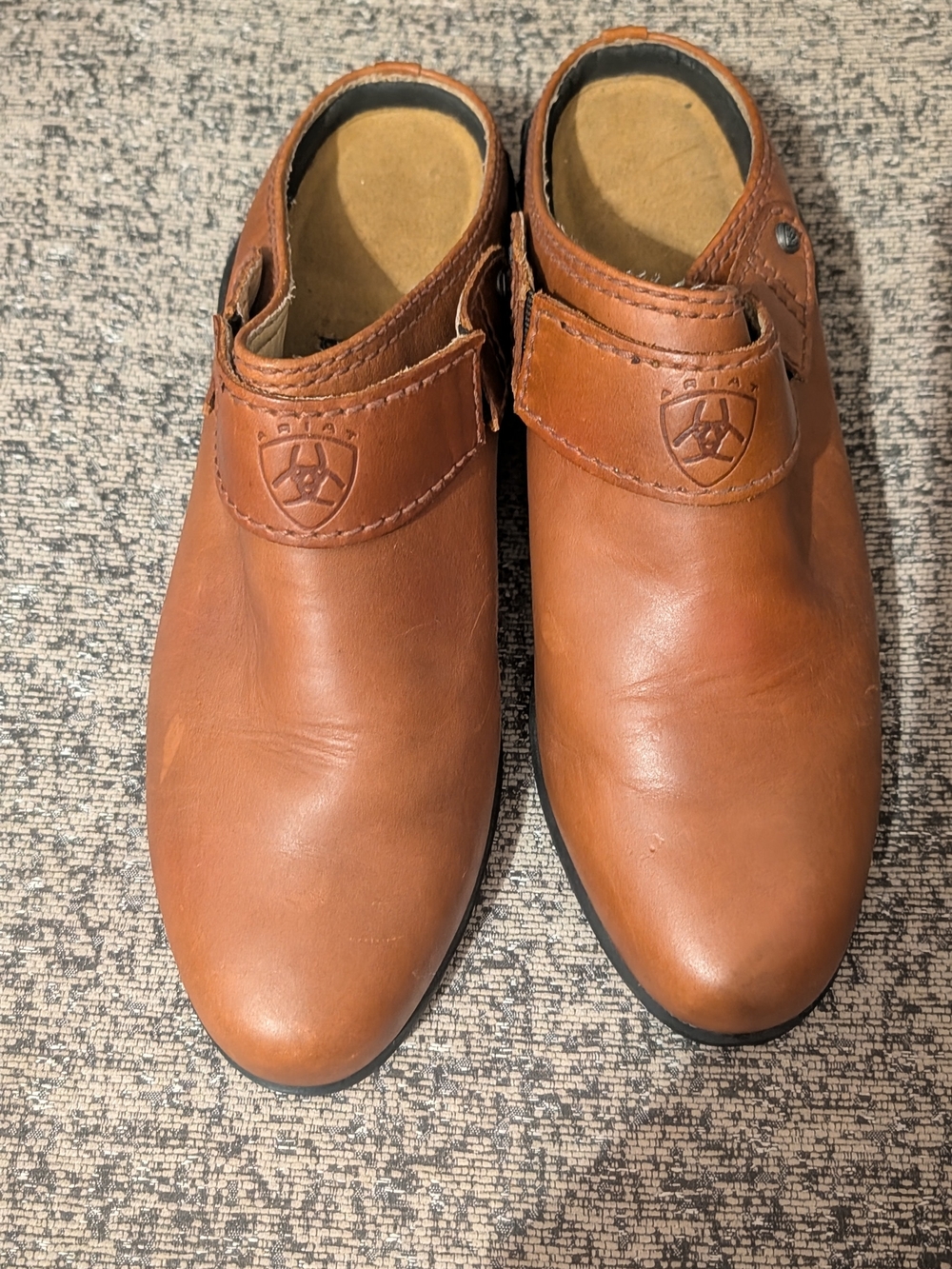 Ariat Tan Leather Slip-On Clog